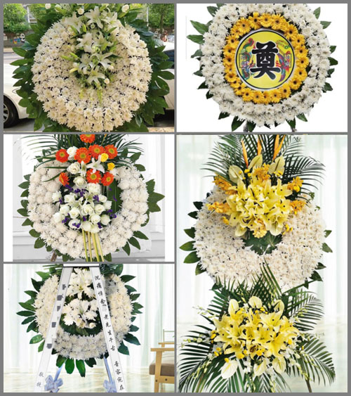 山西晋中灵石县英武乡和平村花圈速递
